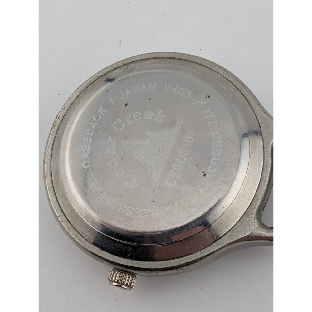 Cedar Creek Clip Watch Men 43mm Case Blue Dial, No Case- New‎ Battery